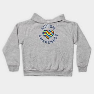 Autism Awareness Heart Kids Hoodie